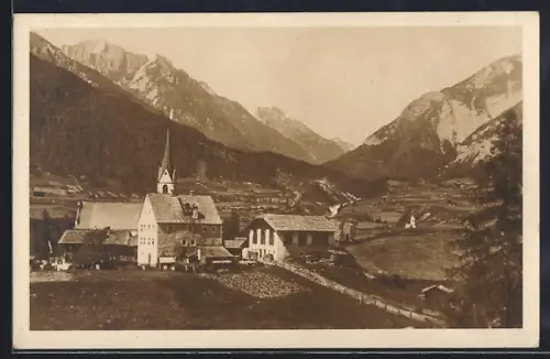 AK Kals, Ortsansicht mit Kirche & Bergen