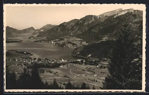 AK Strobl b. St. Wolfgang, Panorama mit dem Abersee