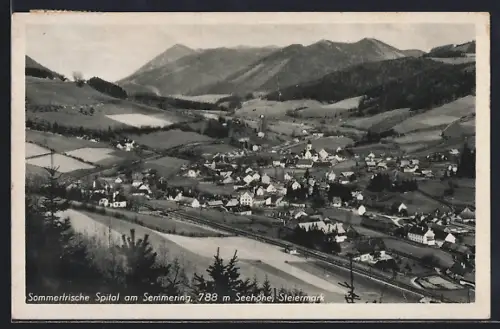 AK Spital am Semmering, Ortsansicht aus der Vogelschau