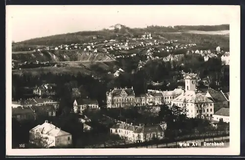AK Wien, Dornbach, Teilansicht aus der Vogelschau