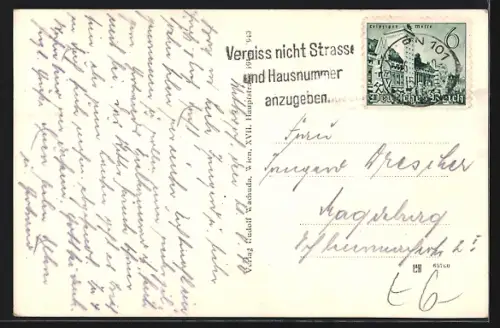 AK Wien, Dornbach, Teilansicht aus der Vogelschau