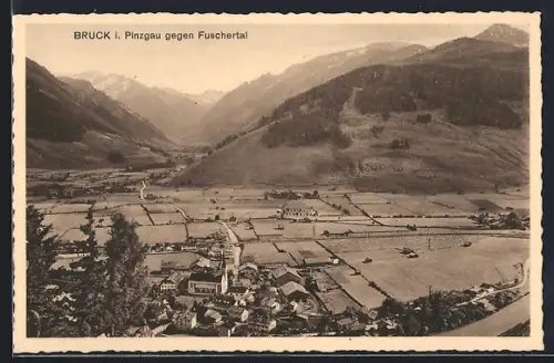 AK Bruck i. Pinzgau, Ortsansicht mit Fuschertal