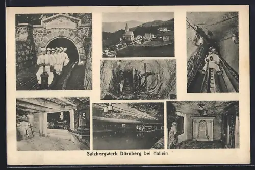 AK Dürnberg, sieben Ansichten vom Salzbergwerk