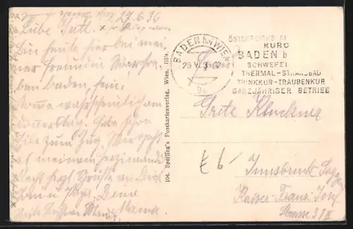 AK Baden b. Wien, Strand und Thermalbad