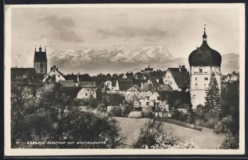 AK Bregenz, Altstadt mit Säntisgruppe