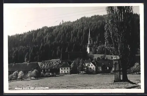 AK Maria Buch bei Judenburg, Ortspartie mit Kirche