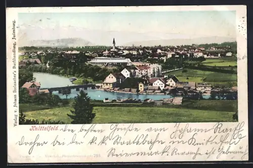 AK Knittelfeld, Teilansicht mit Brücke