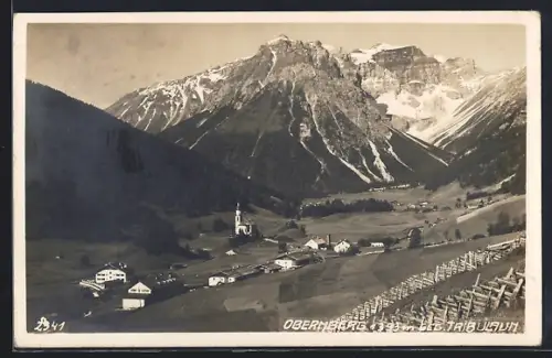 AK Obernberg, Blick auf Ort und Tribulaun