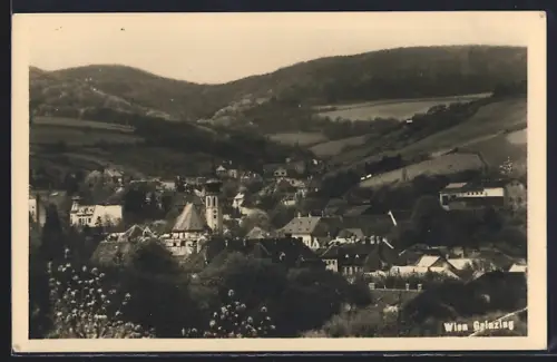 AK Wien, Grinzing, Teilansicht mit Kirche