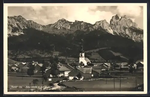 AK Tannheim, Teilansicht mit Kirche