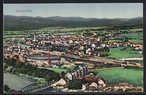 AK Knittelfeld, Teilansicht mit Bahnhof