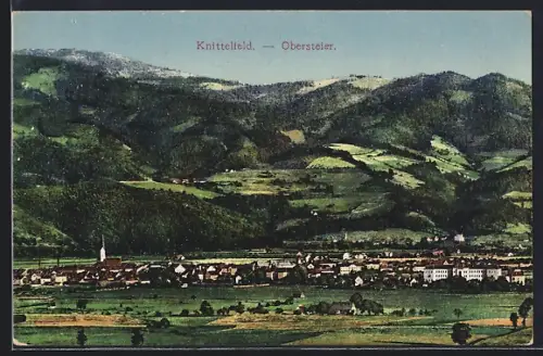 AK Knittelfeld /Obersteier, Teilansicht mit Bergen