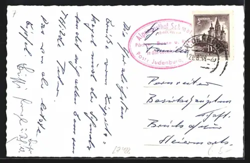 AK Judenburg, Alpengasthof Schmelz Busse und Rieser