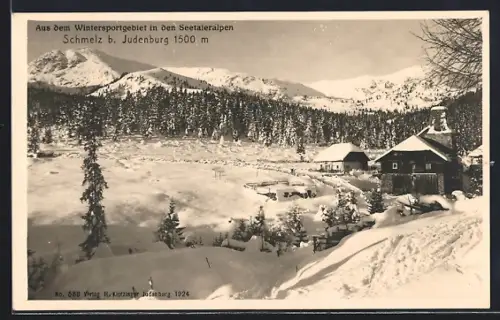 AK Judenburg, Schmelz, Ortsansicht im Winter