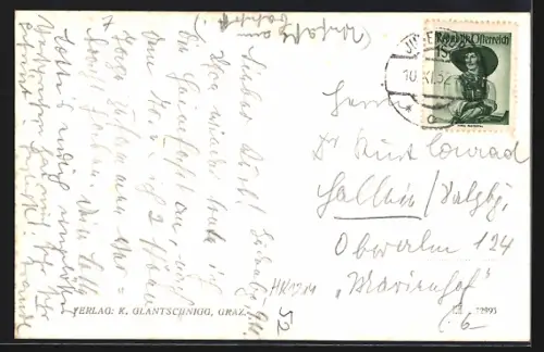 AK Judenburg, Teilansicht mit Kirche