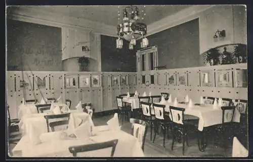 AK Wien, Restaurant zum weissen Hahn von V. Hubert, Josefstädterstrasse 22