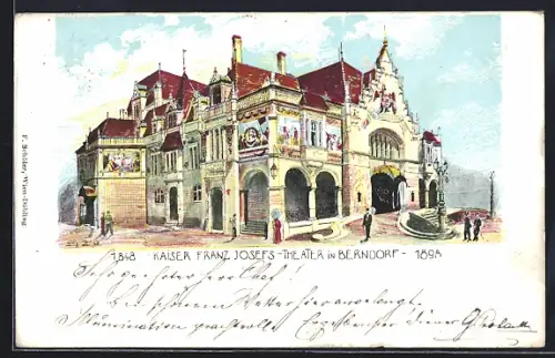 Lithographie Berndorf, Kaiser Franz Josefs-Theater 1898