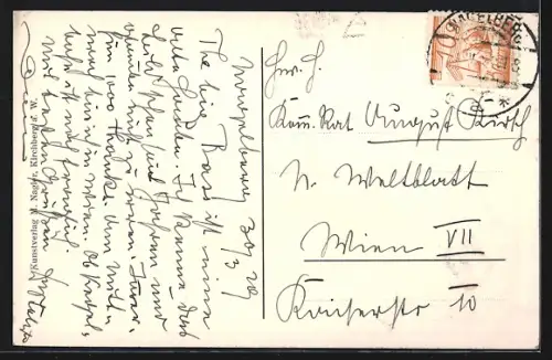 AK Alt-Nagelberg, Glas-Fabrik mit Blick auf den Teich