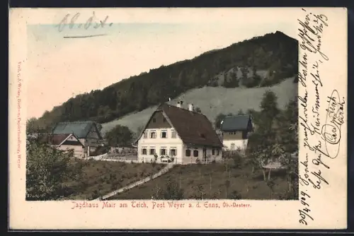 AK Weyer a. d. Enns, Gasthof Jagdhaus Mair am Teich