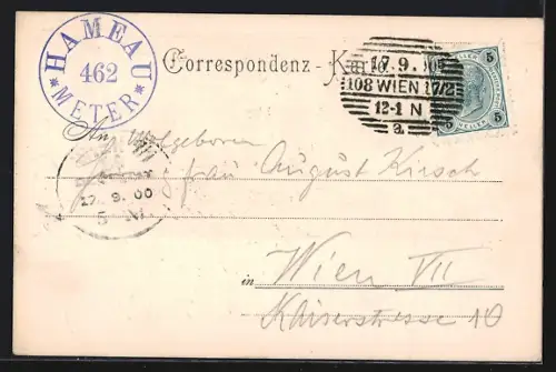 AK Wien-Hameau, Gasthaus auf dem Hameau