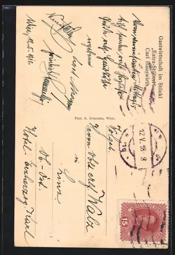 AK Wien, Schönbrunn, K. u. k. Lustschloss, Gasthaus Im Stöckl, Stüberl, Innenansicht