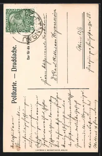 AK Sulz, Teilansicht mit Kirche, Gehöft