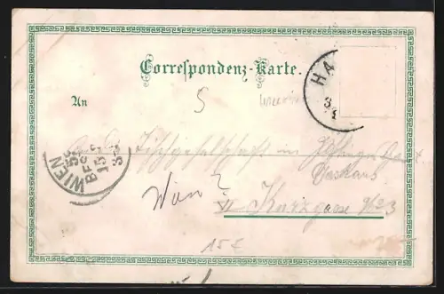 Lithographie Dürrnberg, Ortspartie mit Kirche, Gnadenbild