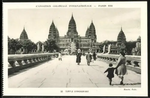 AK Paris, Exposition Coloniale Internationale 1931, Temple d'Angkor-Vat