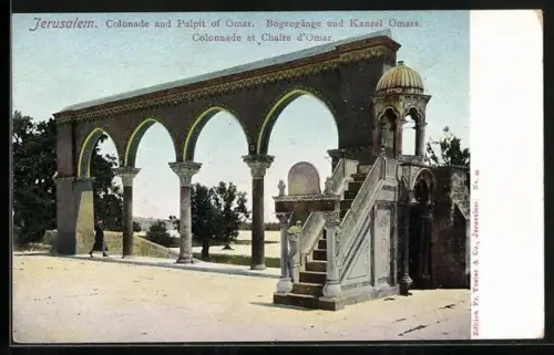 AK Jerusalem, Bogengänge und Kanzel Omars