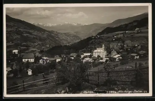 AK Gufidaun, Ortsansicht mit Kirche