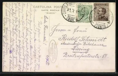 AK Gufidaun, Ortsansicht mit Kirche