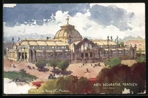 AK Esposizione di Milano 1906 - Arti Decorative Francesi, Ausstellung