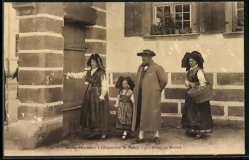 AK Nancy, Exposition, Maison Alsacienne, Allant au Marche