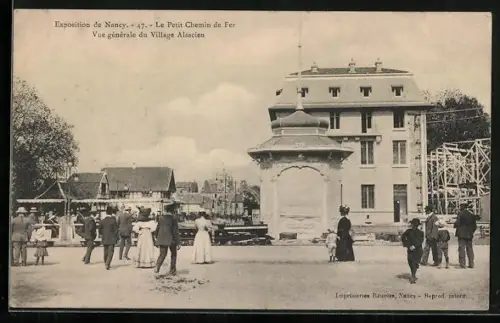 AK Nancy, Exposition, Le Petit Chemin de Fer, Vue generale du Village Alsacien