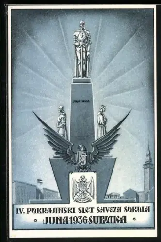 AK IV. Pokrajinski slet saveza Sokola, Juna 1936