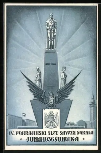 AK IV. Pokrajinski slet saveza Sokola, Juna 1936