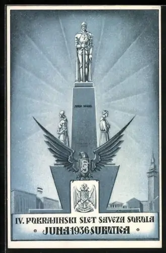 AK IV. Pokrajinski slet saveza Sokola, Juna 1936