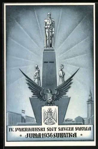 AK IV. Pokrajinski slet saveza Sokola, Juna 1936