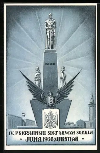 AK IV. Pokrajinski slet saveza Sokola, Juna 1936