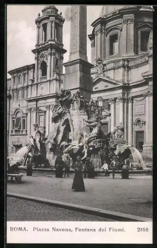 AK Roma, Piazza Navona & Fontana dei Fiumi