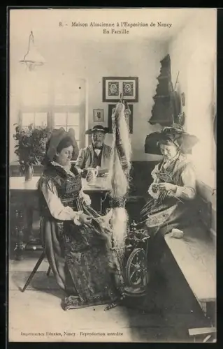 AK Nancy, Exposition de Nancy, Maison Alsacienne, En Familie