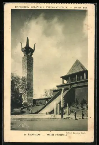 AK Paris, Exposition Coloniale Internationale 1931, Madagascar, Facade Principale, Ausstellung