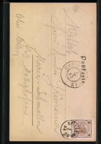 AK Wien, Jubiläums-Ausstellung 1898, Wohlfahrts-Ausstellung, gerahmte Ansicht