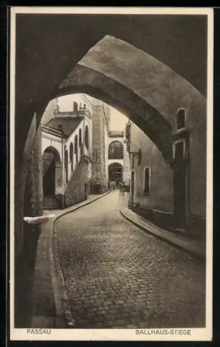 AK Passau, auf der Ballhaus-Stiege