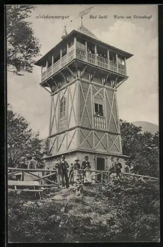 AK Bad Ischl, Salzkammergut, Warte am Siriuskogl