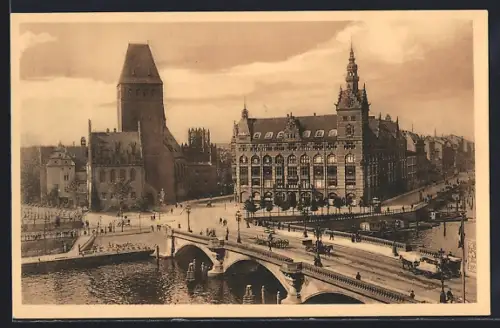 AK Berlin, Waisenbrücke und Märk. Museum
