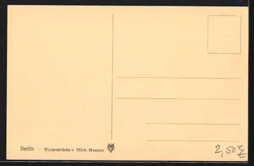 AK Berlin, Waisenbrücke und Märk. Museum