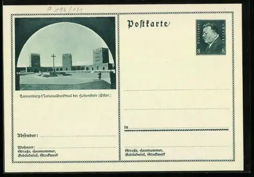 AK Hohenstein, Tannenberg-Nationaldenkmal