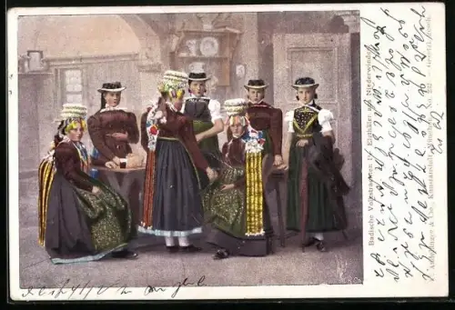 AK Niederwinden, Elzthäler in badischer Volkstracht