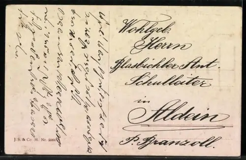 AK Ein schwieriger Transport, Frauen müssen bewusstlosen Trinker die Treppe hochschleifen